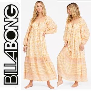 Billabong Yellow and Pink Boho Dress